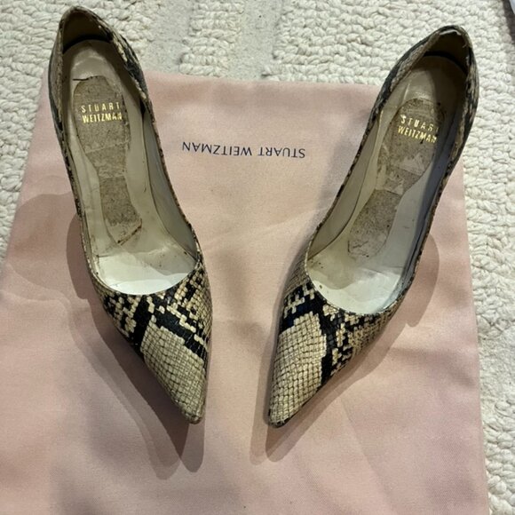 Stuart Weitzman Snakeskin Heels - size 6.5 - Picture 1 of 7